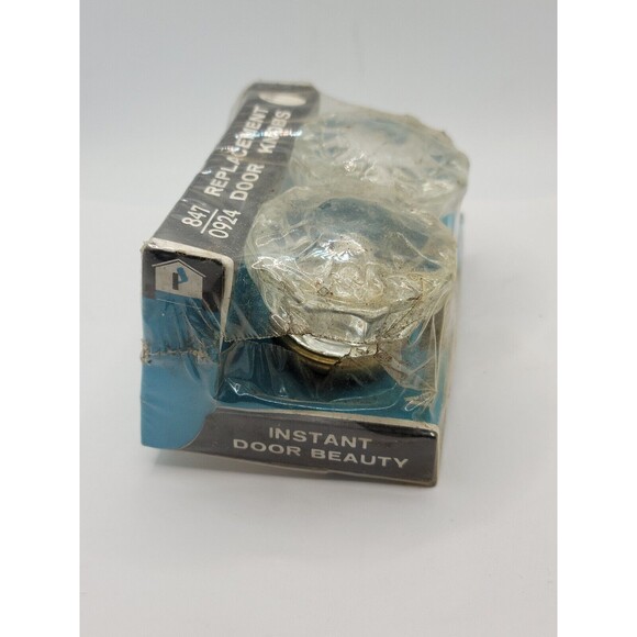 BNIP MintCraft Mortise Lock Door Knob 847- 0925Glass Crystal Knob Glass 12 Point - Picture 5 of 6